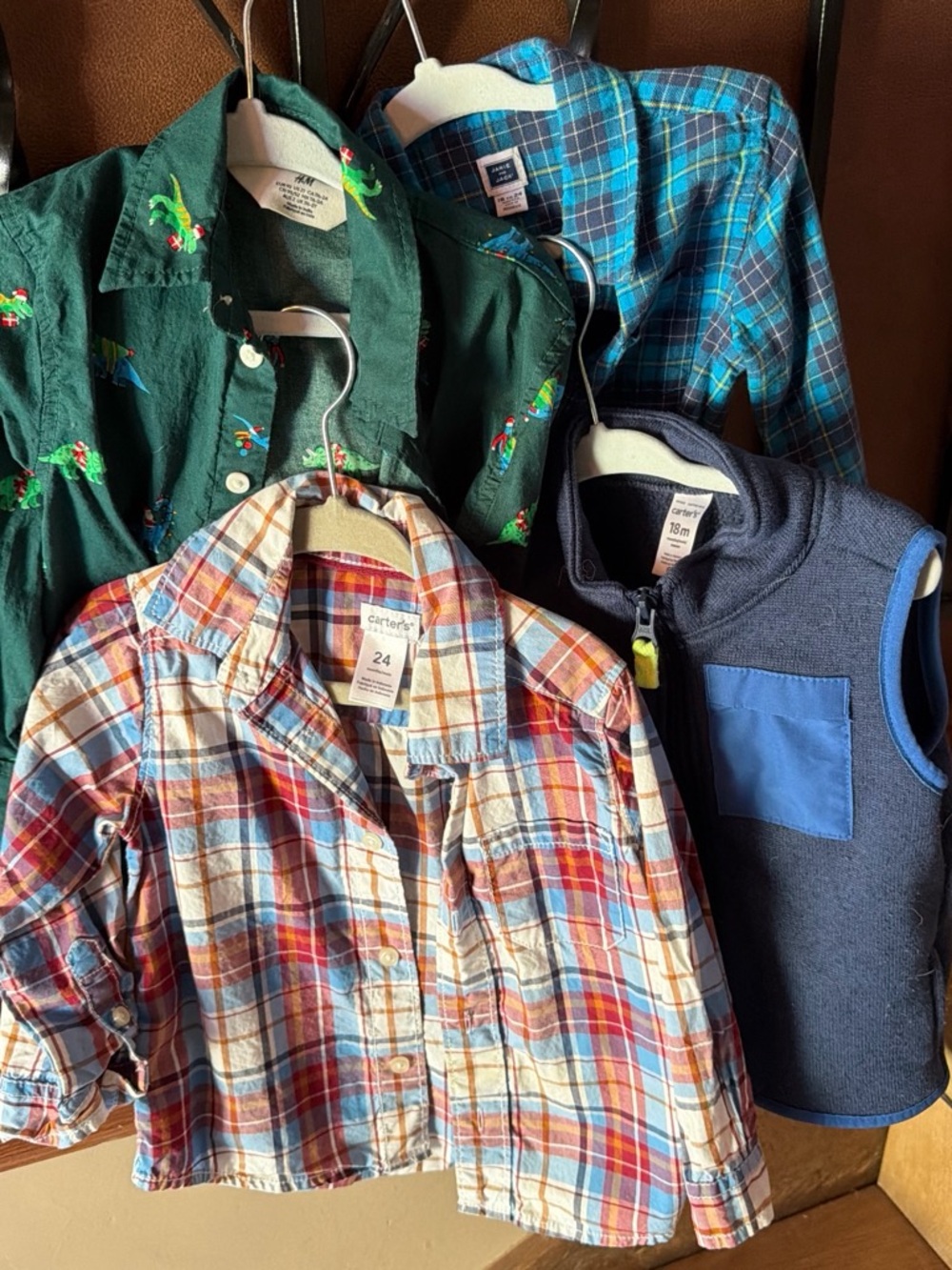 Fall Vest and Button Down Shirts (H&M, Janie and Jack, Carters)